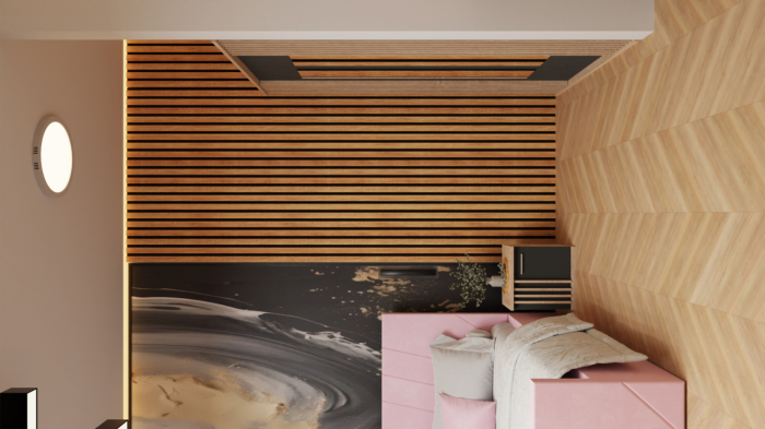 Dormitor Dallas Cu Pat Tony Tapitat Roz [2]