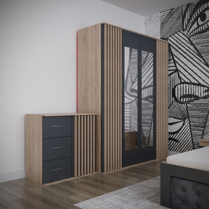 Dormitor Dallas Tapitat Stejar [4]