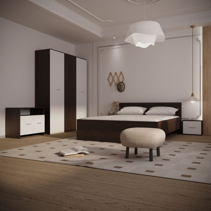 Dormitor Lavinia Wenge&Alb [2]