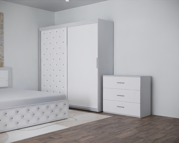 Dormitor Nemira New Alb Tapitat 2 Usi [2]