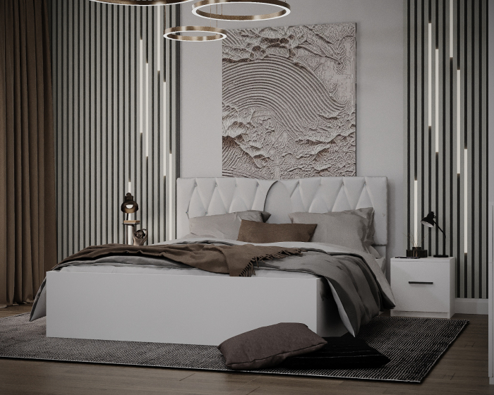 Dormitor Valencia Alb Dressing 3 usi cu oglinda [4]