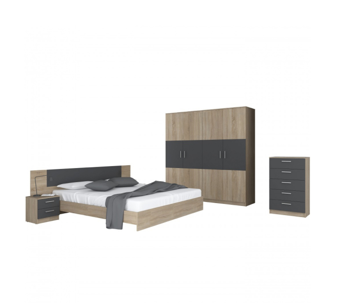Dormitor Vegas Sonoma&Gri Antracit [3]