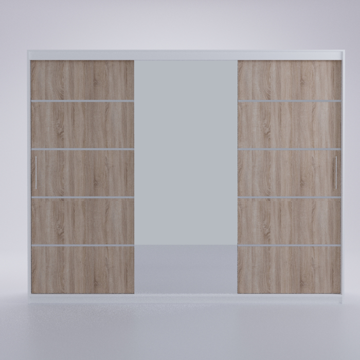 Dressig Nordis cu Oglinda Sonoma&Alb [4]