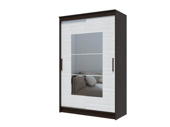 Dressing Elegant cu usi culisante si oglinda wenge + alb [2]