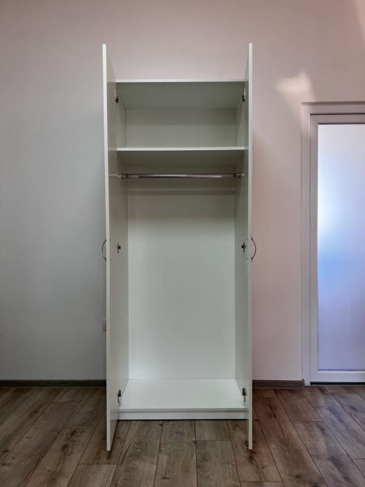 Dulap 2 usi Alb polita fixa si bara [2]