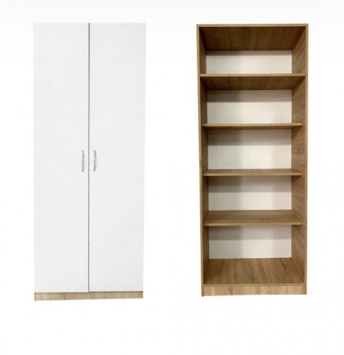 Dulap 2 usi cu polite Sonoma&Alb [2]