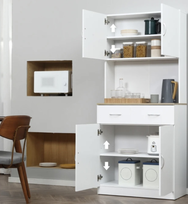 Dulap Bucatarie cu usi si sertar Alb [3]