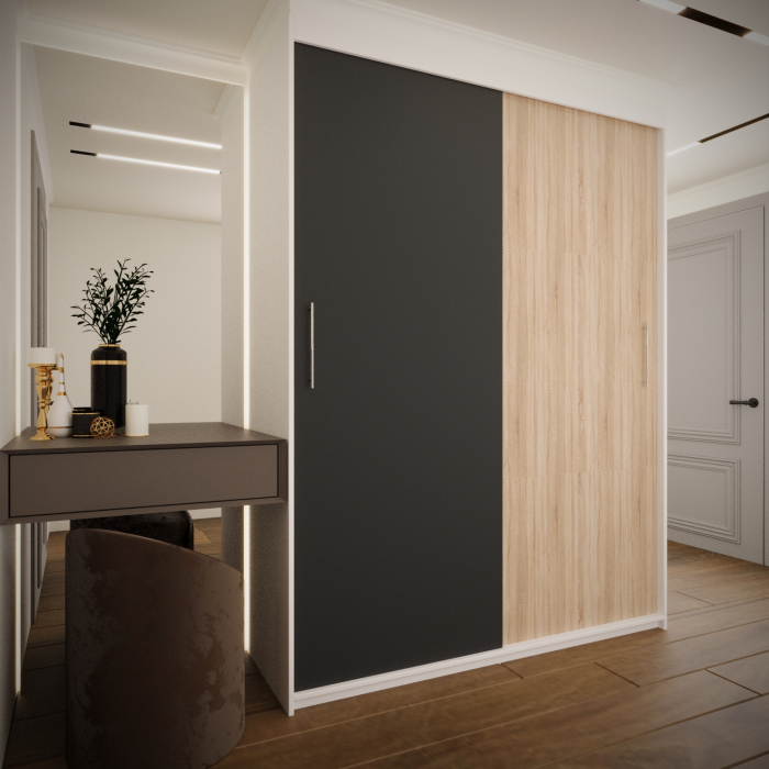 Dulap Venus  Alb&Gri&Sonoma [2]