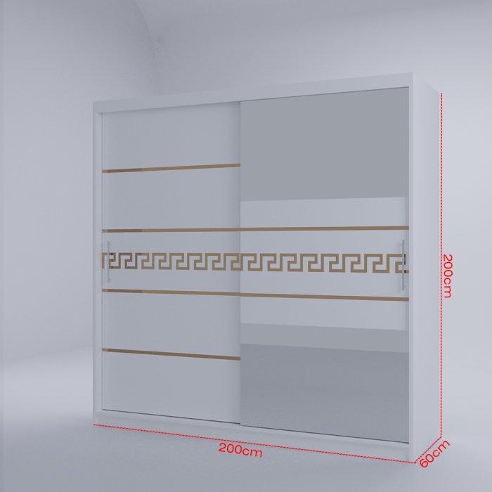 Dulap Venus Gold cu Oglinda Alb 200*200 [5]