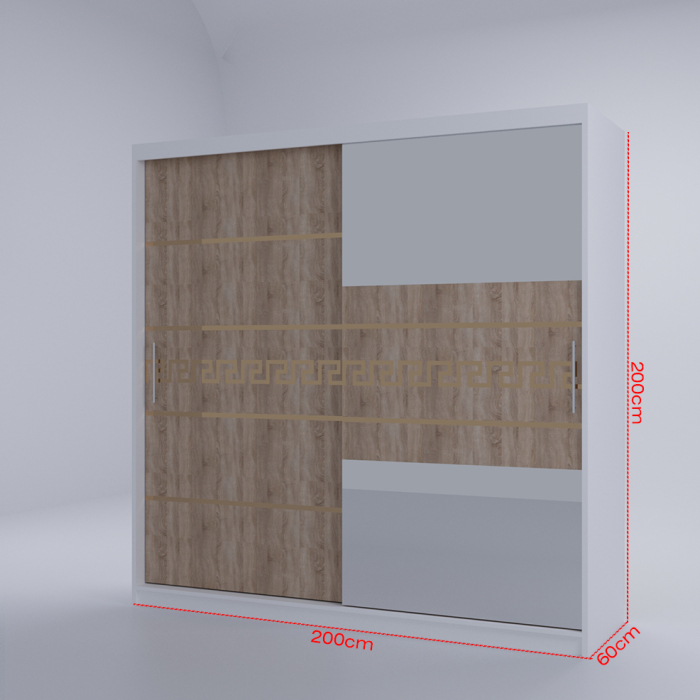 Dulap Venus Gold cu Oglinda Alb&Sonoma 200*200 [4]