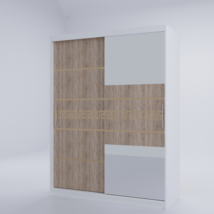 Dulap Venus Gold cu Oglinda Alb&Sonoma [3]