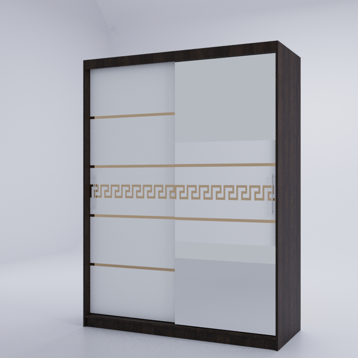 Dulap Venus Gold cu Oglinda Wenge&Alb [3]