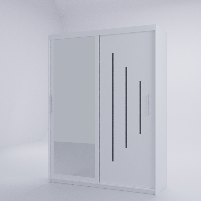 Dulap Venus Space cu Oglinda 200*200 Alb, [3]