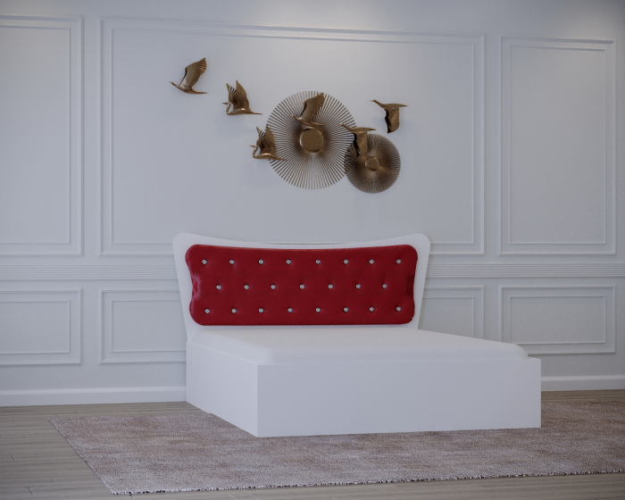 Pat Vista Alb&Rosu fara Saltea [3]