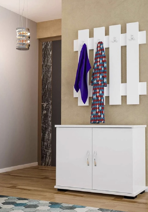 Set Hol Cuier si Pantofar Vily Alb [2]