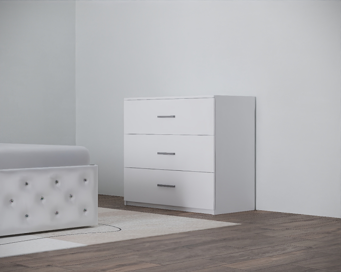 Set Pat Nemira New Alb cu Noptiere Si Comoda [5]