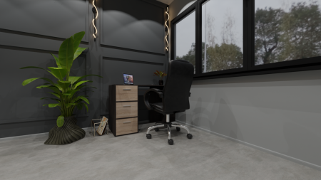 Birou Calculator, Ideal Mobila, Sonoma/ Wenge, 85x120x60 cm [2]