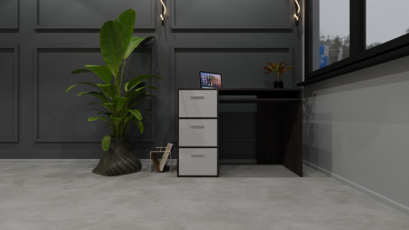 Birou Calculator, Wenge/Alb, 85x120x60 cm [4]