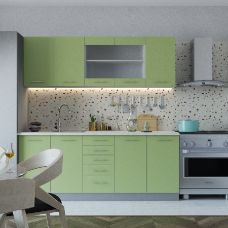 Bucatarie Green 2m Verde&Alb [1]