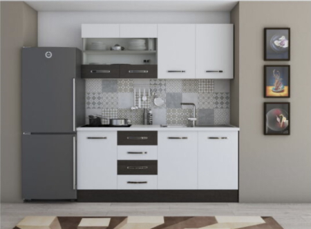 Seturi Mobila Bucatarie - Bucatarie Karina  1.8m  Alb&Wenge