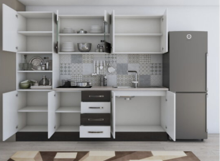 Bucatarie Karina 2.2m Alb&Wenge [2]