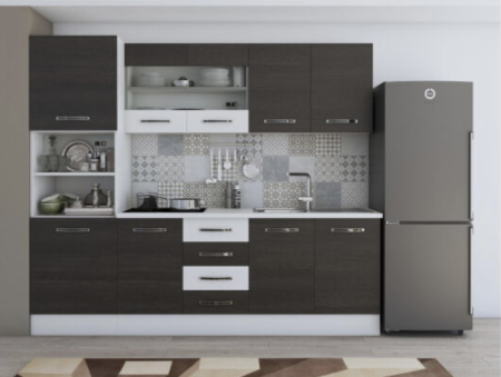 Seturi Mobila Bucatarie - Bucatarie Karina 2.2m Wenge&Alb