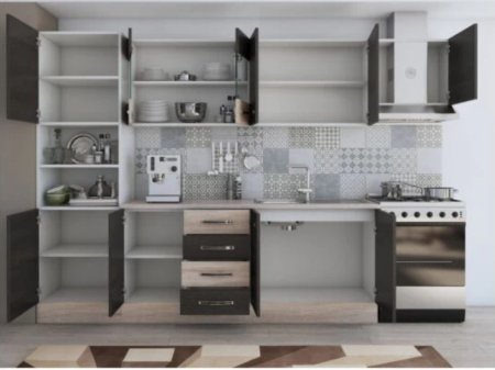 Bucatarie Karina 2.8m Alb&Wenge&Sonoma [3]