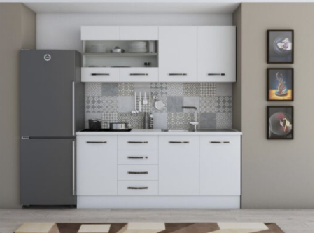 Seturi Mobila Bucatarie - Bucatarie Karina  Alb 1.8m