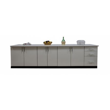 Bucatarie Lana 2.6, PAL, Blat termorezistent, Alb/Wenge, 260 x 60 x 200 cm [4]