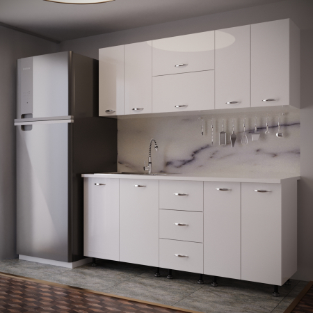 Bucatarie Lily 1.8m Alb Mat [1]