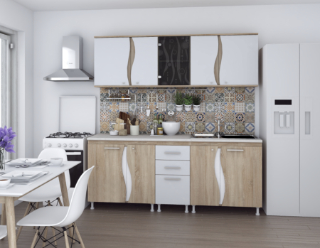 Seturi Mobila Bucatarie - Bucatarie Lorena 2m Sonoma&Alb