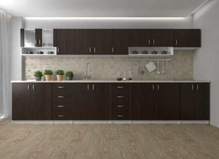 Seturi Mobila Bucatarie - Bucatarie Nataly 3.8m alb&wenge