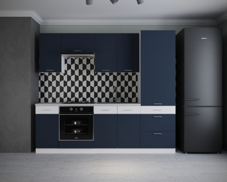 Seturi Mobila Bucatarie - Bucatarie Nuria 2.4m Alb&Antracit