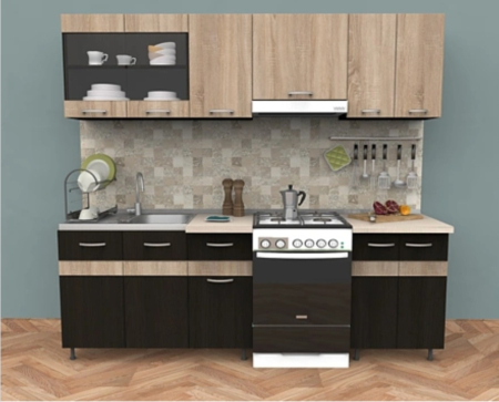 Seturi Mobila Bucatarie - Bucatarie  Passion 2.4 Wenge&Sonoma