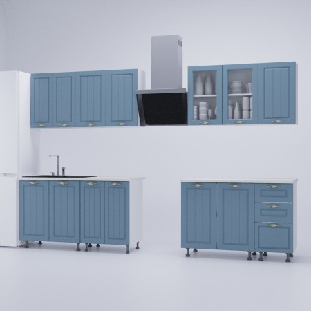 Bucatarie Provence MDF 2.6m Bleu [2]