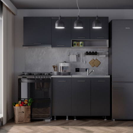 Mobila Bucatarie - Bucatarie Sena 1.8 m Antracit