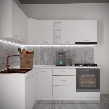 Bucatarie Sena Colt 1.8m x 2.2 m Alb [1]