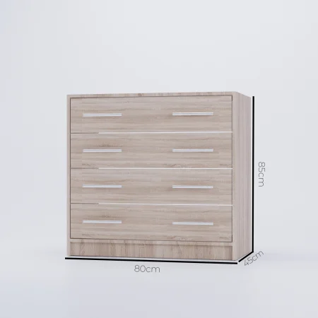 Comoda 4 sertare, Sonoma, 80x45x85 cm [2]