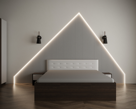 Dormitor Adria Tapitat 4 Usi Wenge&Alb [3]