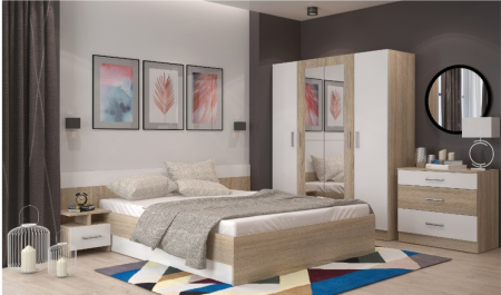 Seturi Dormitor - Dormitor Lesi Sonoma&Alb