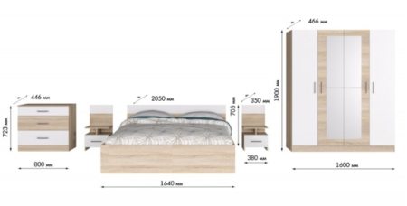 Dormitor Lesi Sonoma&Alb [2]