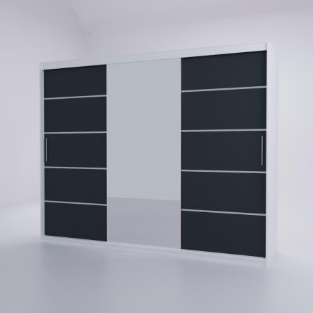 Dressing Nordis Cu Oglinda  Alb&Antracit [3]