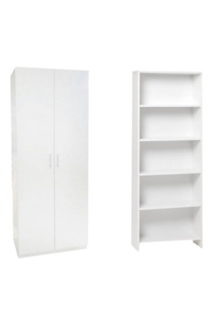 Dressing / Dulap - Dulap 2 usi cu polite Alb