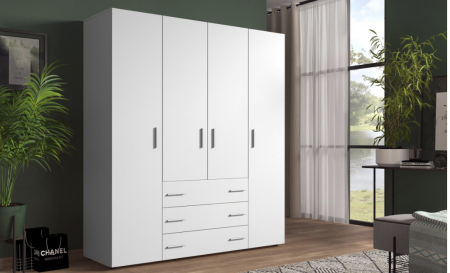 Dressing / Dulap - Dulap  4 Usi Bari Alb