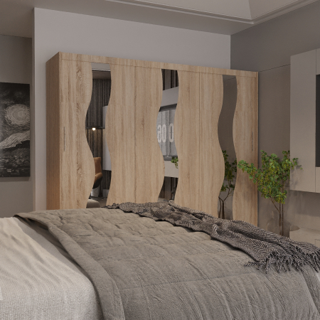 Dulap Globus 3 Usi cu Oglinda Sonoma 230* [1]