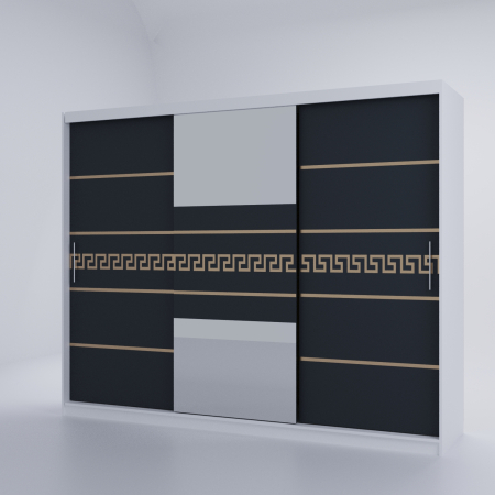 Dulap Venus Gold cu Oglinda Alb&Antracit 230*200 [2]