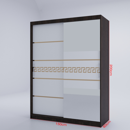 Dulap Venus Gold cu Oglinda Wenge&Alb [3]