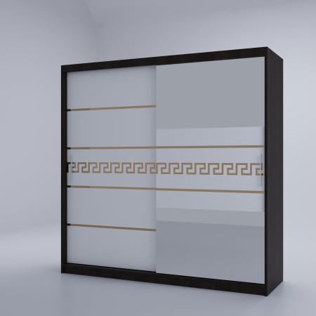 Dulap Venus Gold cu Oglinda Wenge&Alb 200*200 [2]