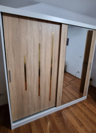 Dulap Venus Space 150x200 cu Oglinda Alb&Sonoma [2]