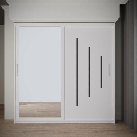 Dressing / Dulap - Dulap Venus Space cu Oglinda 200*200 Alb,